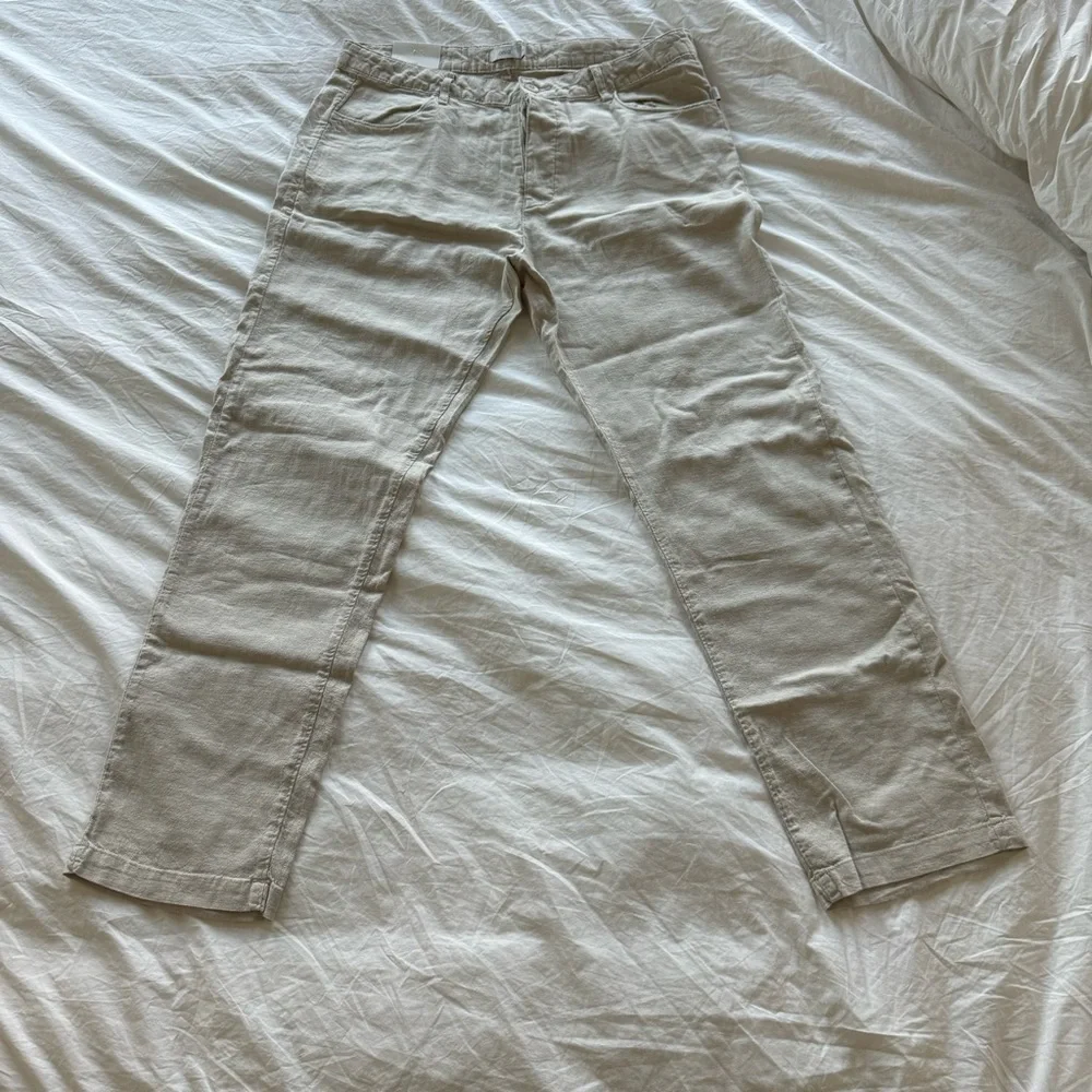 NWT ONIA Men's Stretch Linen Traveler‎ Pant in Stone Size 34
